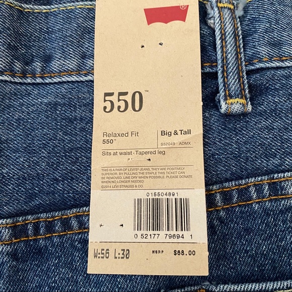 Men’s Levi’s Relaxed Fit 550 Jeans (56X30) - Picture 2 of 4